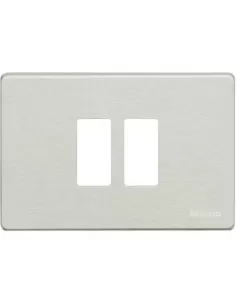 Placa mágica Bticino 2p caja redonda oxidada 500//23//x